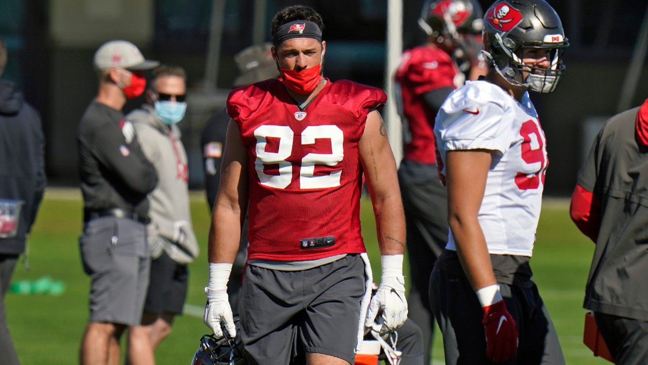 Former Tampa Bay Buccaneers tight end Antony Auclair. (Chris O'Meara/AP)
